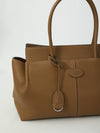 hammered leather medium tote bag
