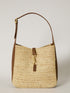 SAINT LAURENT OS le 5 à 7 raffia and leather bag