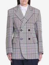 BOTTEGA VENETA 38 double-breasted check blazer