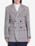 BOTTEGA VENETA 38 double-breasted check blazer