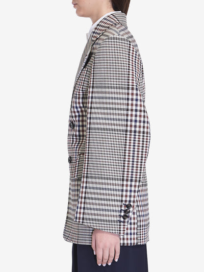 BOTTEGA VENETA 38 double-breasted check blazer