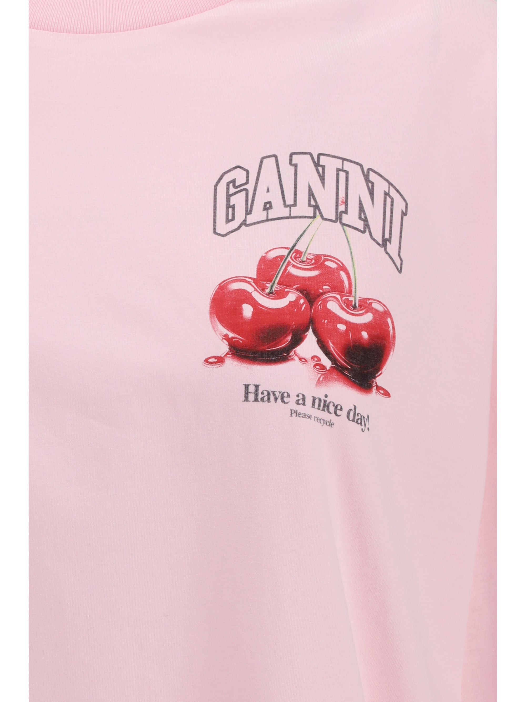 GANNI L long-sleeve t-shirt with cherries print