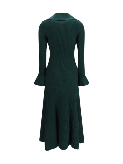 SELF-PORTRAIT M keyhole knit midi dress