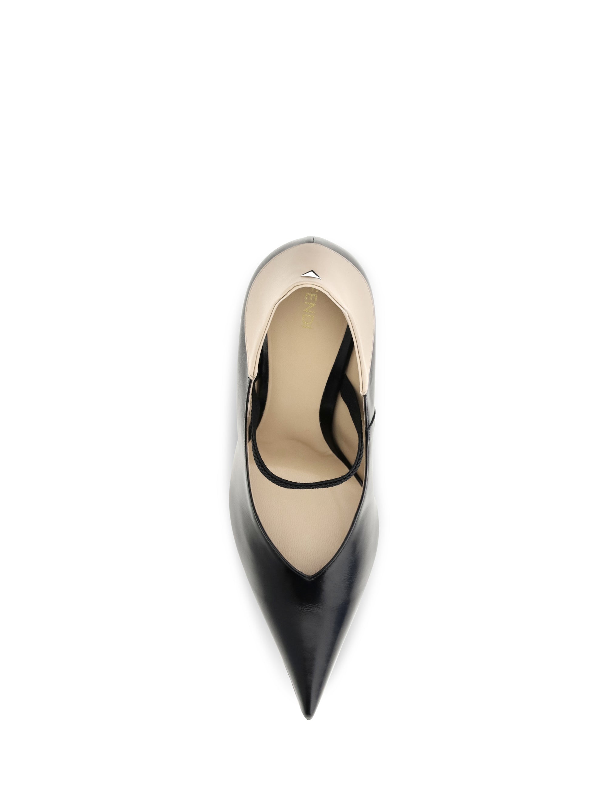 two-tone calfskin pumps