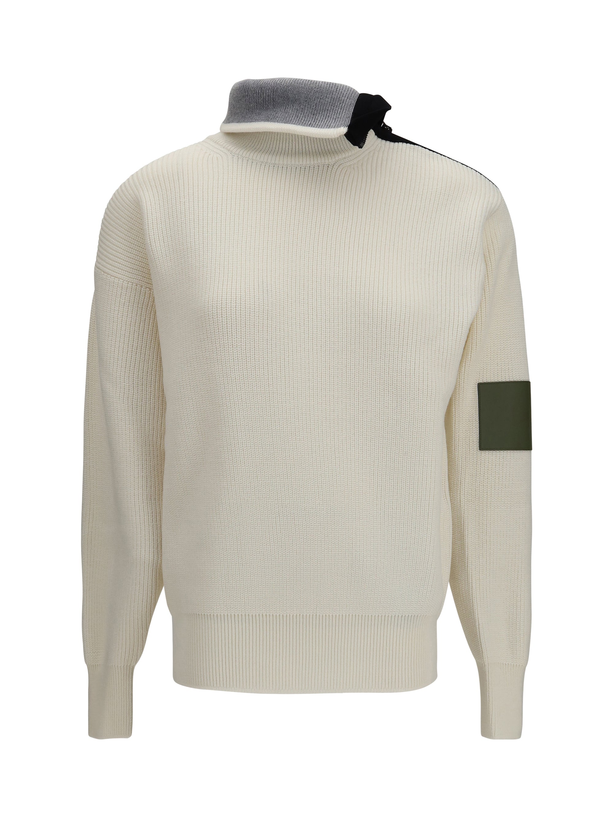 high-neck wool sweater