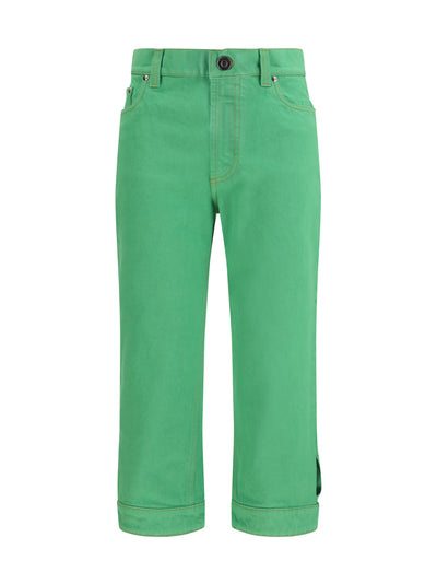 cropped cotton denim jeans