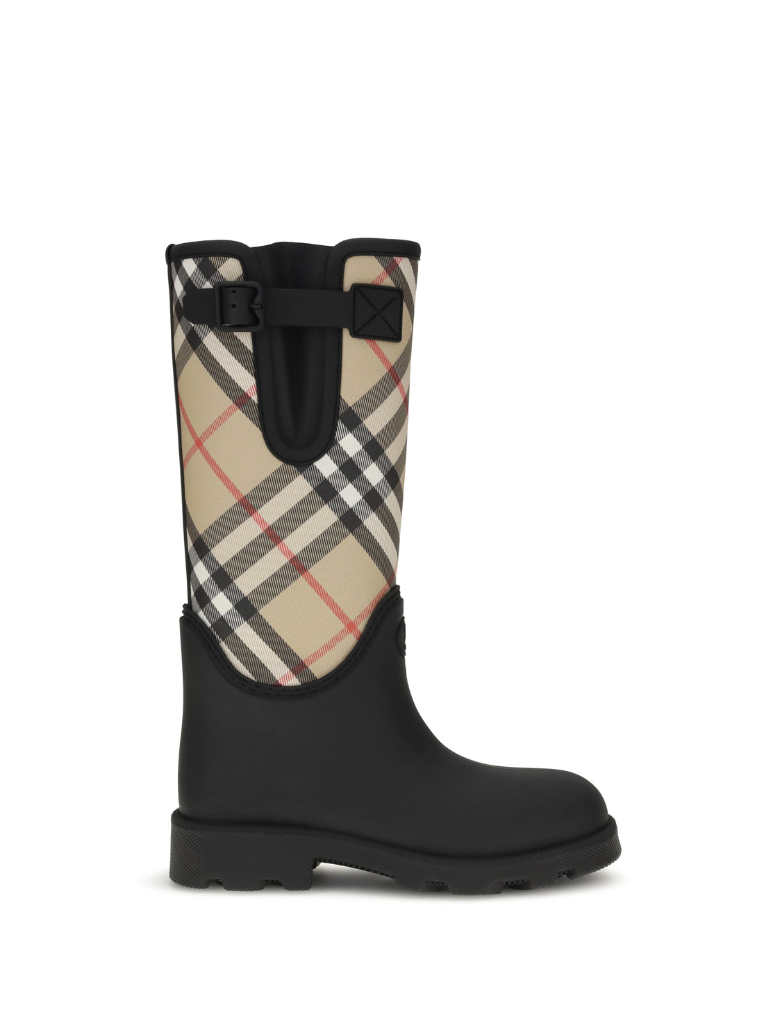 BURBERRY 36 marsh stamp rubber high boots