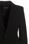 single-breasted blazer in hourglass wool twill