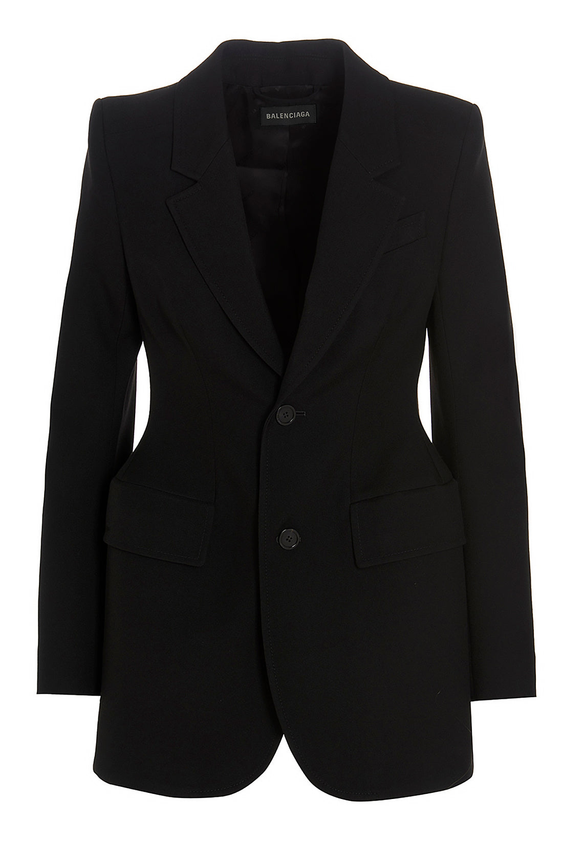 BALENCIAGA 36 single-breasted blazer in hourglass wool twill