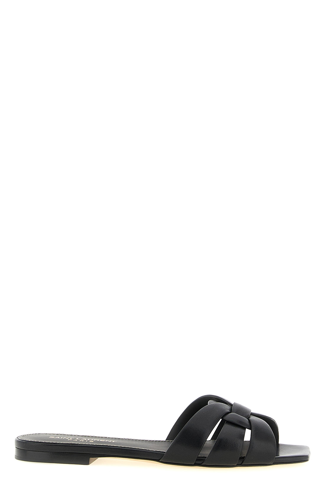 SAINT LAURENT 36 saint laurent tribute nu pieds black sandals in cuir leather