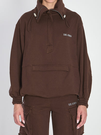 THE ATTICO 38 brown anorak sweatshirt