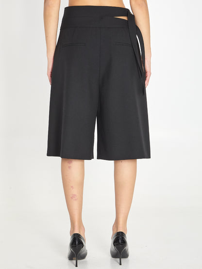 CHLOE 38 bermuda shorts with double belt