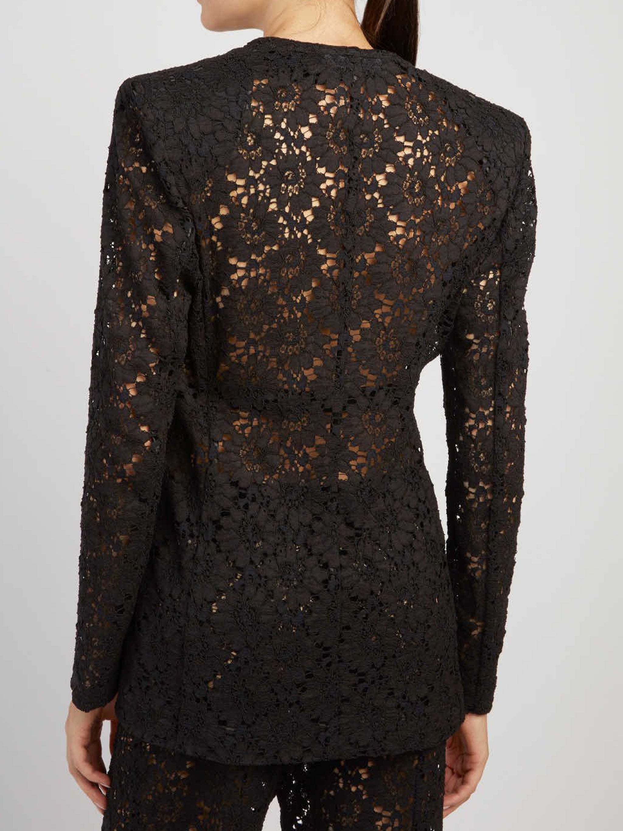 lace jacket with slits