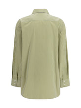 SAINT LAURENT 38 vertical striped button shirt