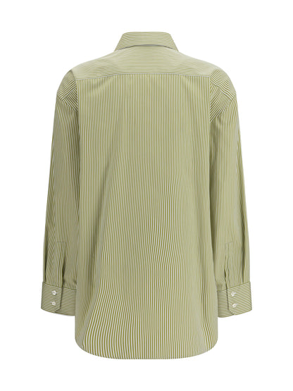 SAINT LAURENT 38 vertical striped button shirt