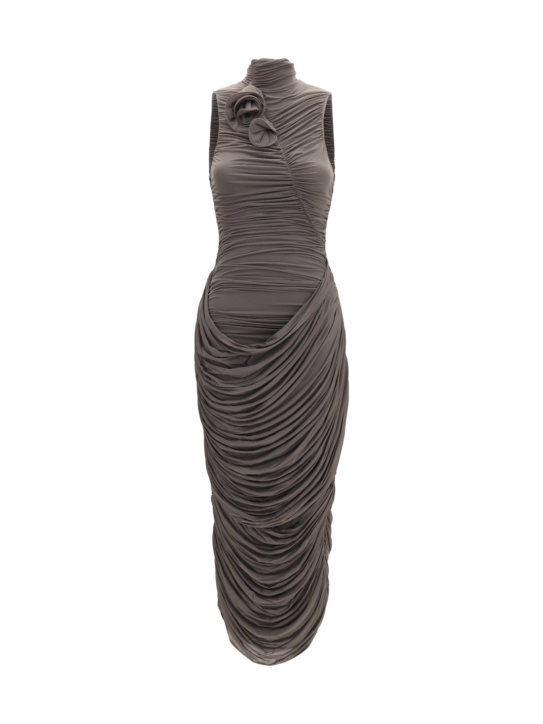 MAGDA BUTRYM 36 draped high-neck midi dress