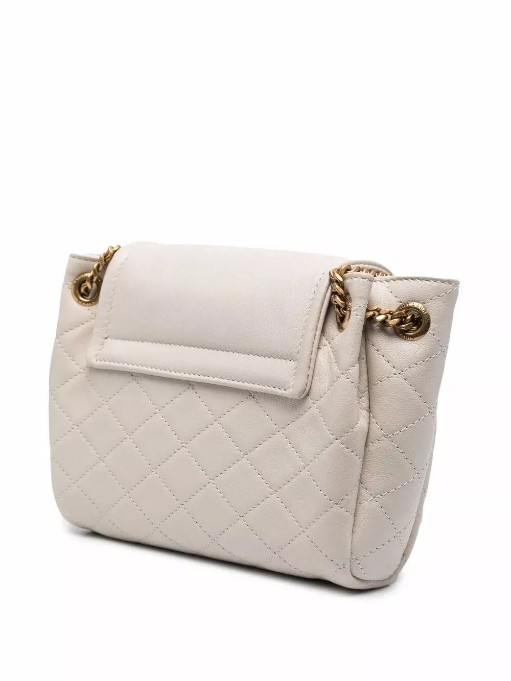 front flap nolita mini bag with quilted topstitching