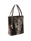 spin shearling tote bag