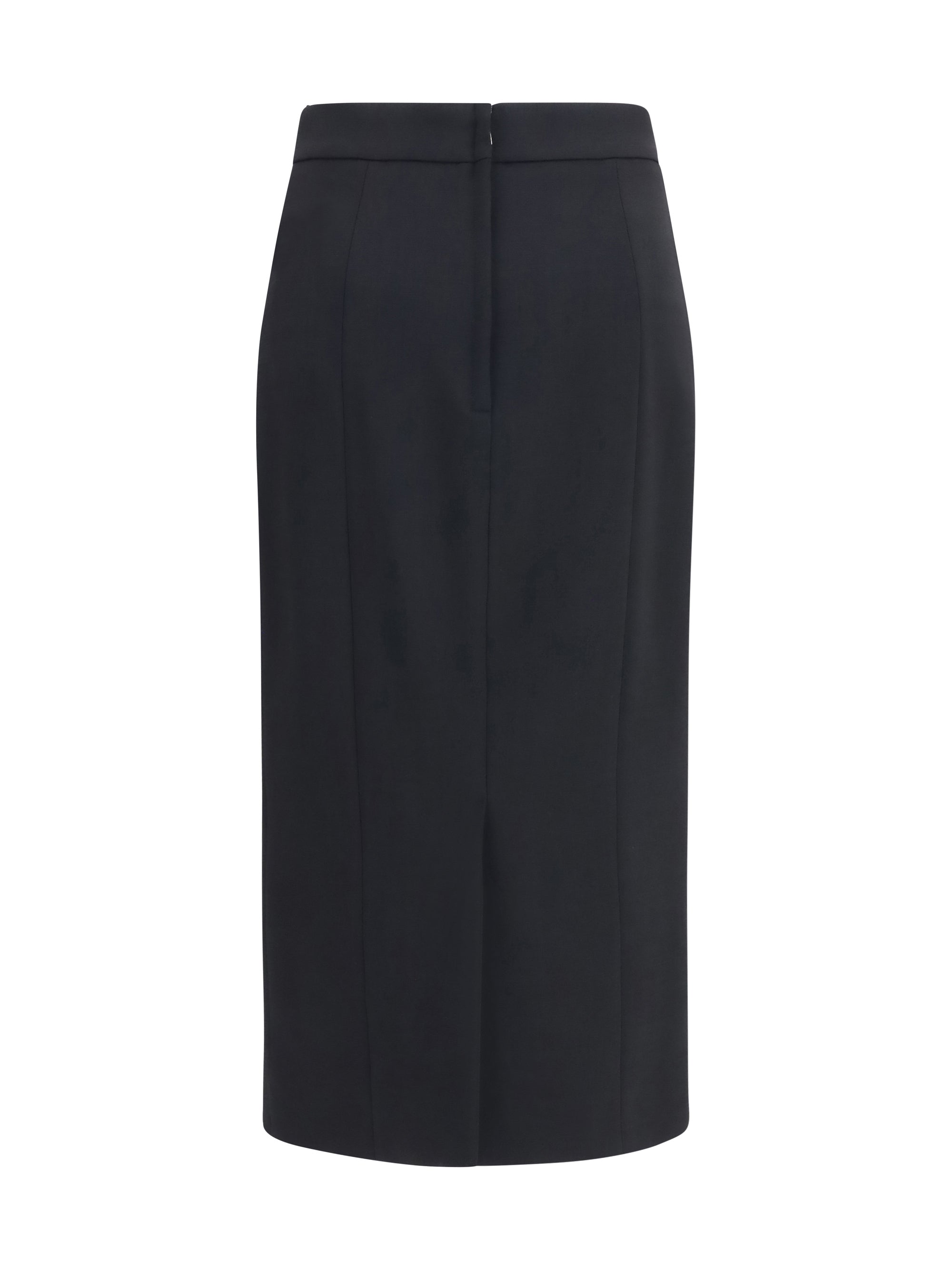 stretch wool pencil skirt