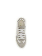 PRADA 35.5 nappa leather and suede sneakers