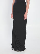 ALAIA 36 long draped jersey dress