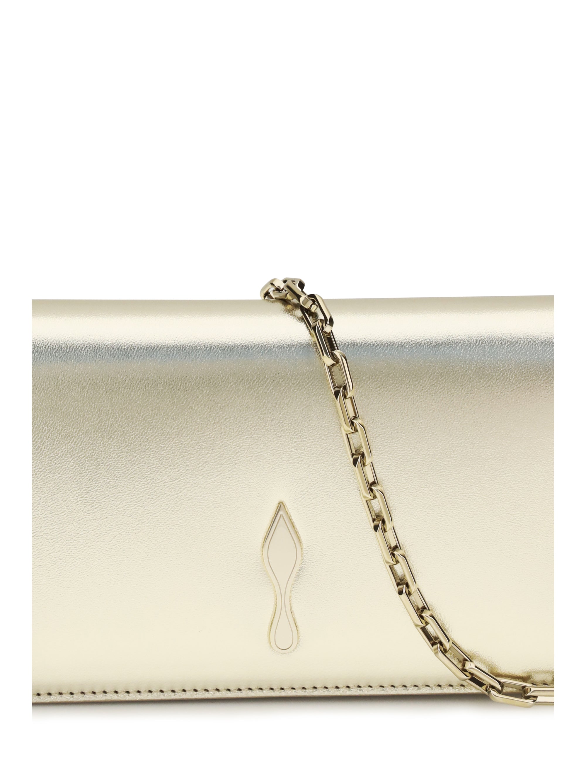 bettina clutch in laminated leather