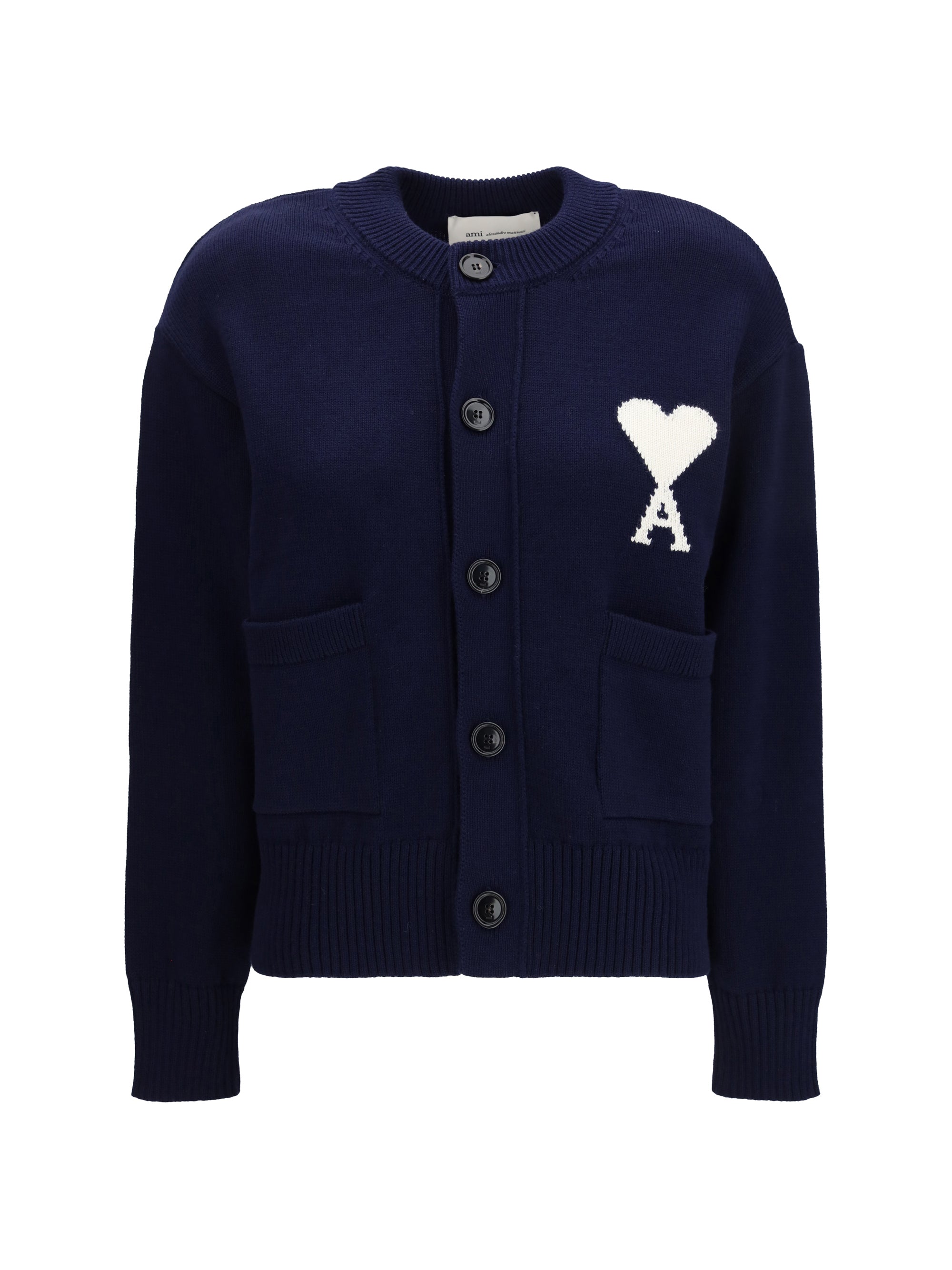 AMI PARIS L crewneck cardigan
