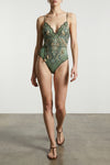 wanderlust one-piece swimsuit in tapestry multi print technical fabric