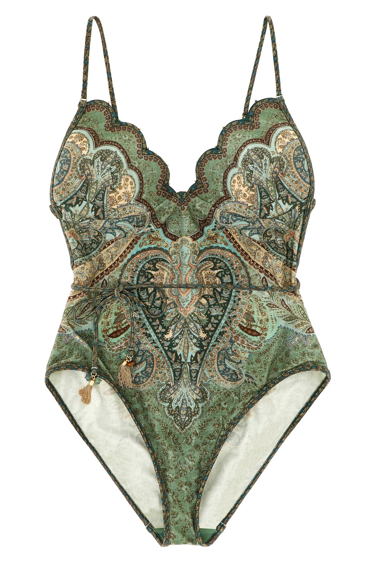 wanderlust one-piece swimsuit in tapestry multi print technical fabric