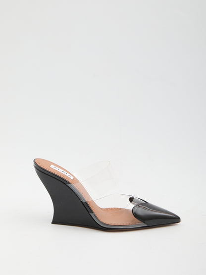 ALAIA 36 le coeur wedge mules