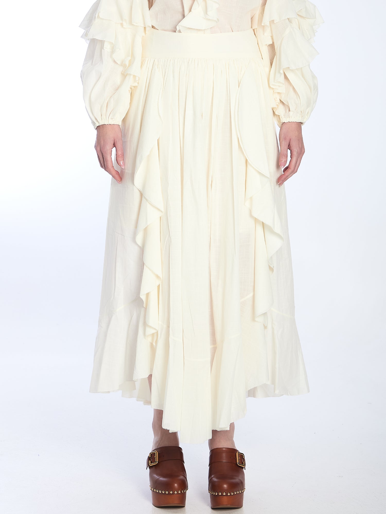 ZIMMERMANN 01 ivory maxi skirt