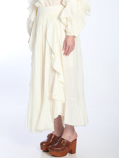 ZIMMERMANN 01 ivory maxi skirt