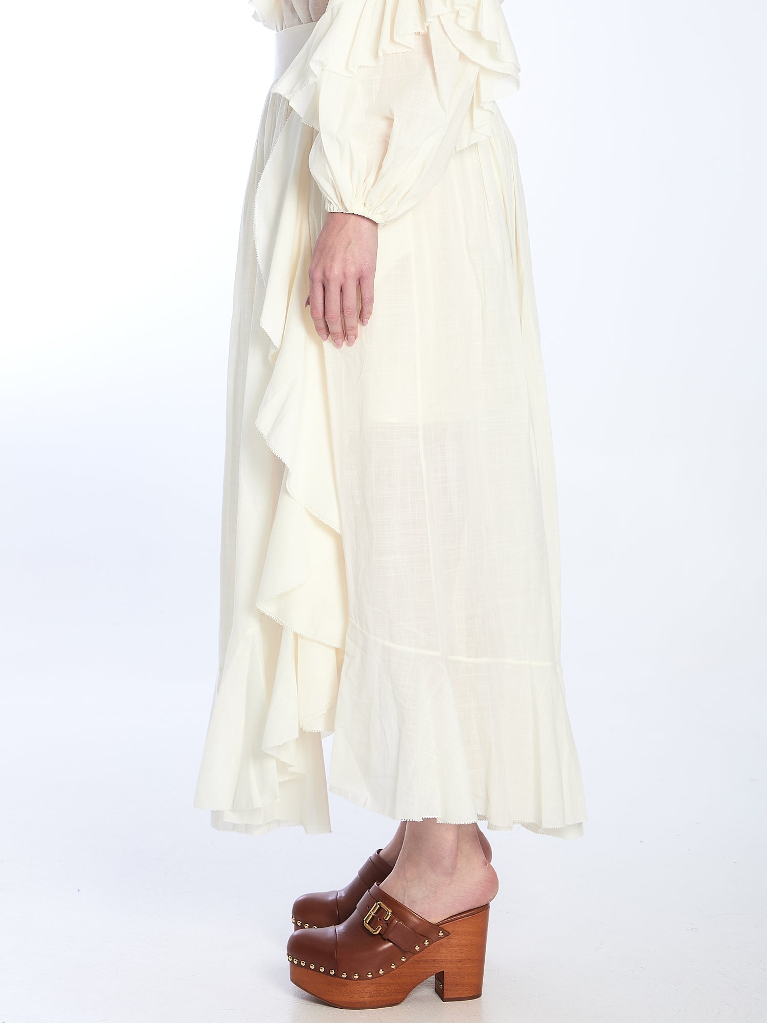 ZIMMERMANN 01 ivory maxi skirt