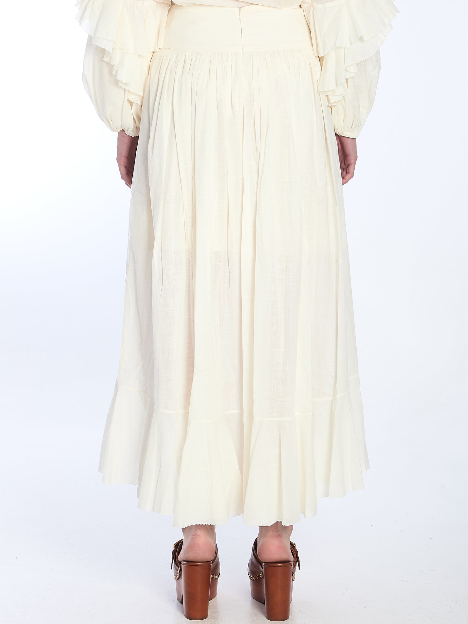 ZIMMERMANN 01 ivory maxi skirt