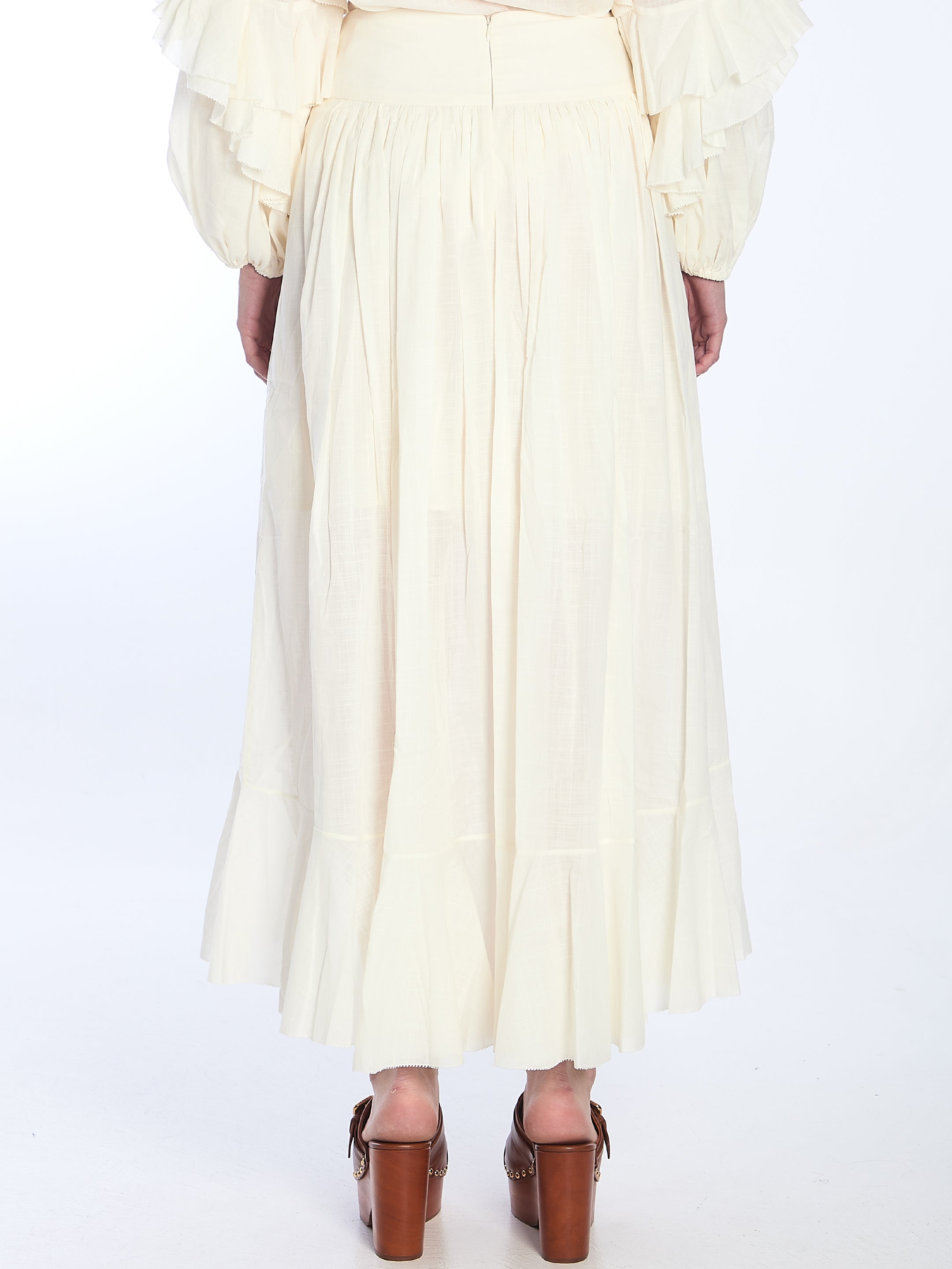 ZIMMERMANN 01 ivory maxi skirt