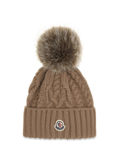 wool and cashmere pom-pom beanie