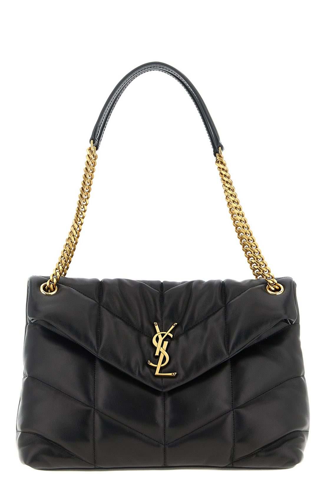 SAINT LAURENT OS loulou puffer medium shoulder bag in calf leather