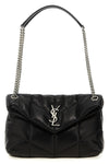 black leather matelassè