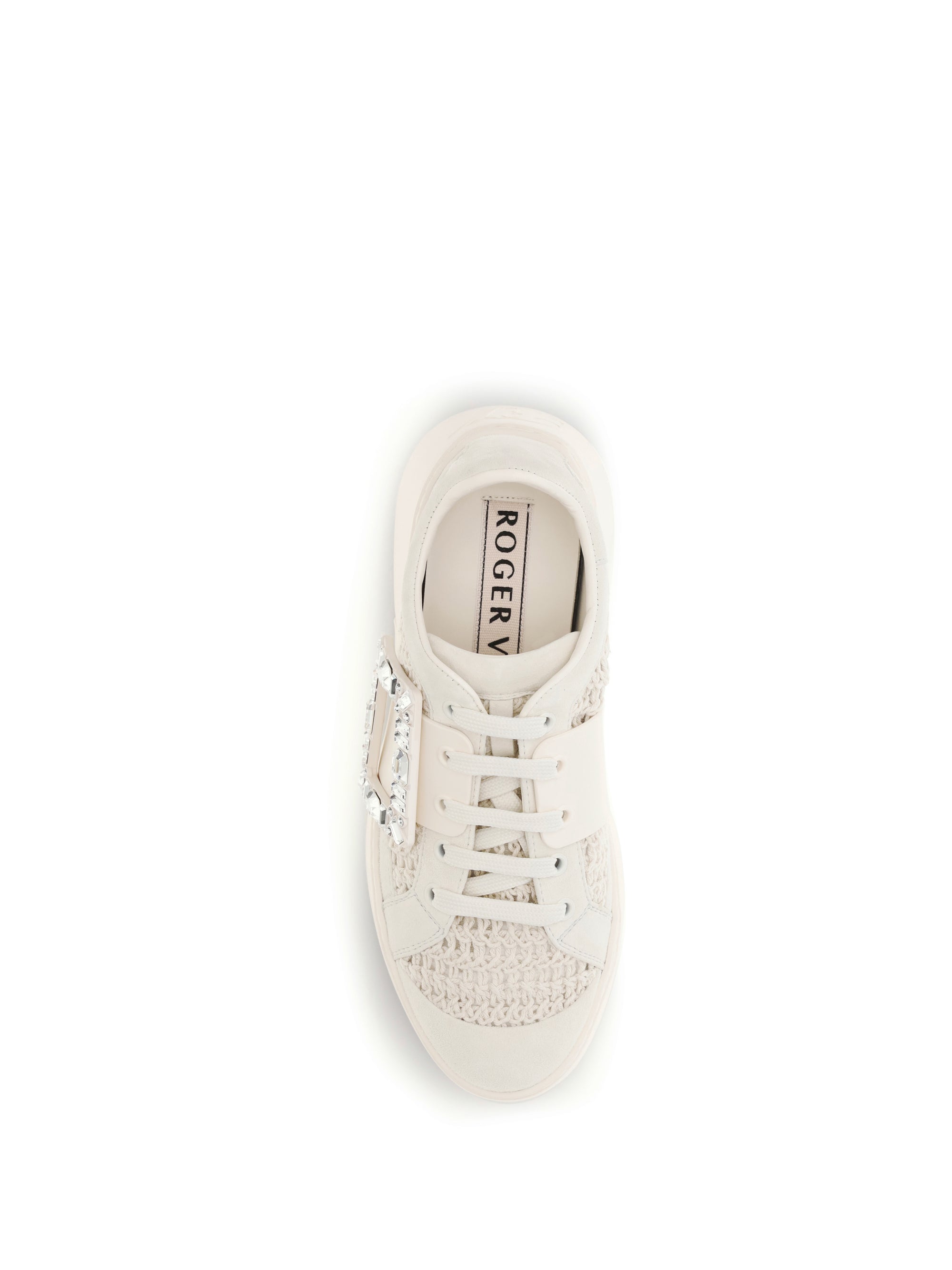 viv' skate leather sneakers with embroderies details