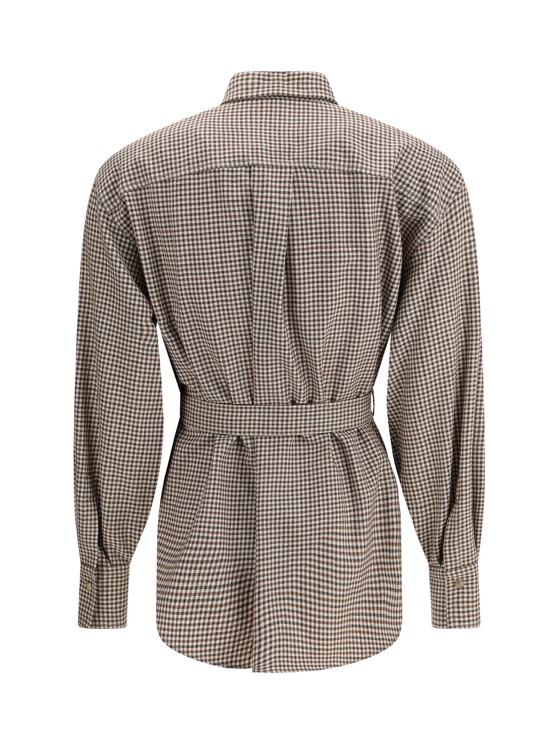 BRUNELLO CUCINELLI M checked virgin wool shirt