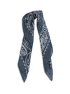 golden paisley printed silk scarf