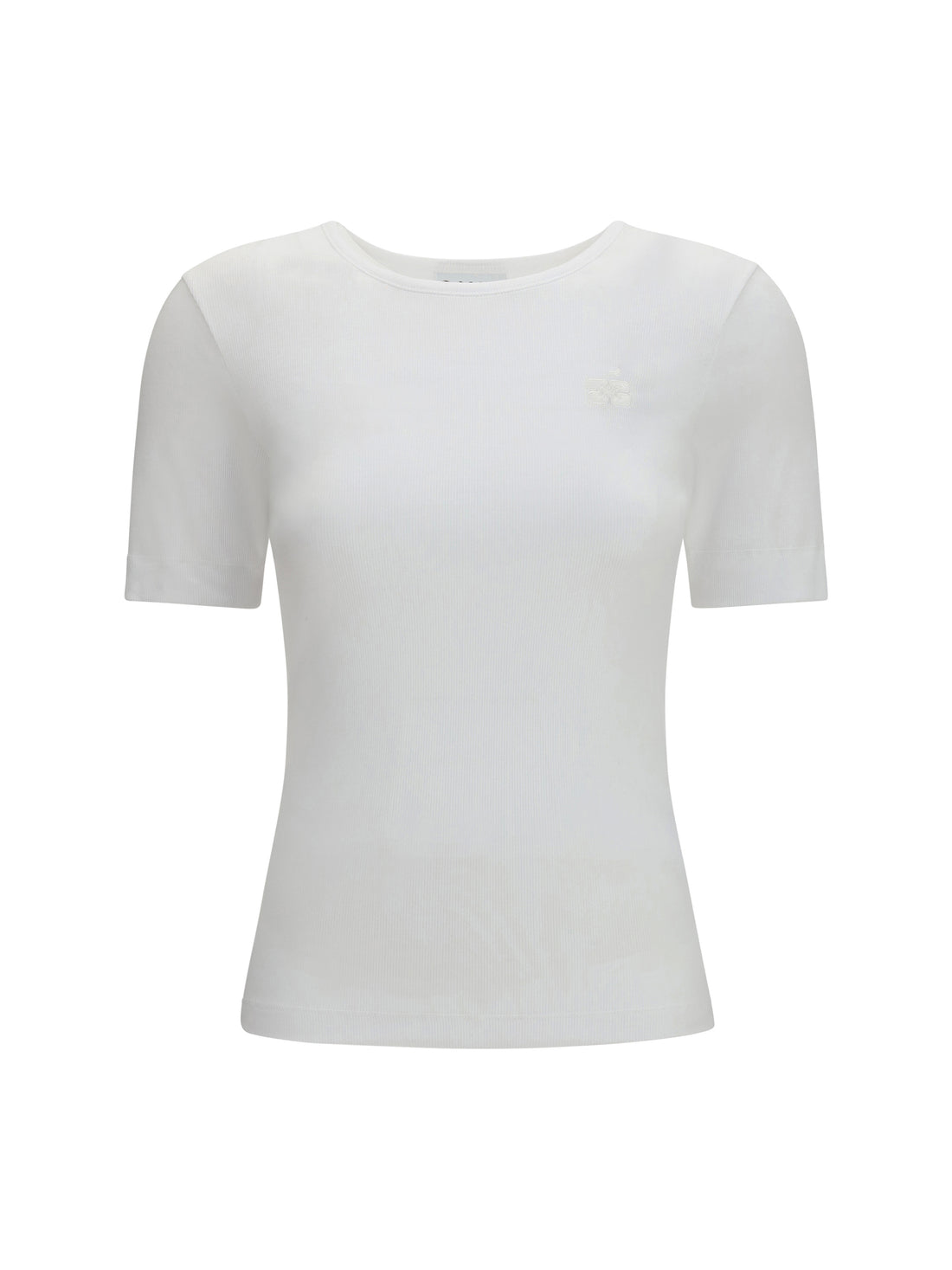 GANNI L ribbed cotton t-shirt