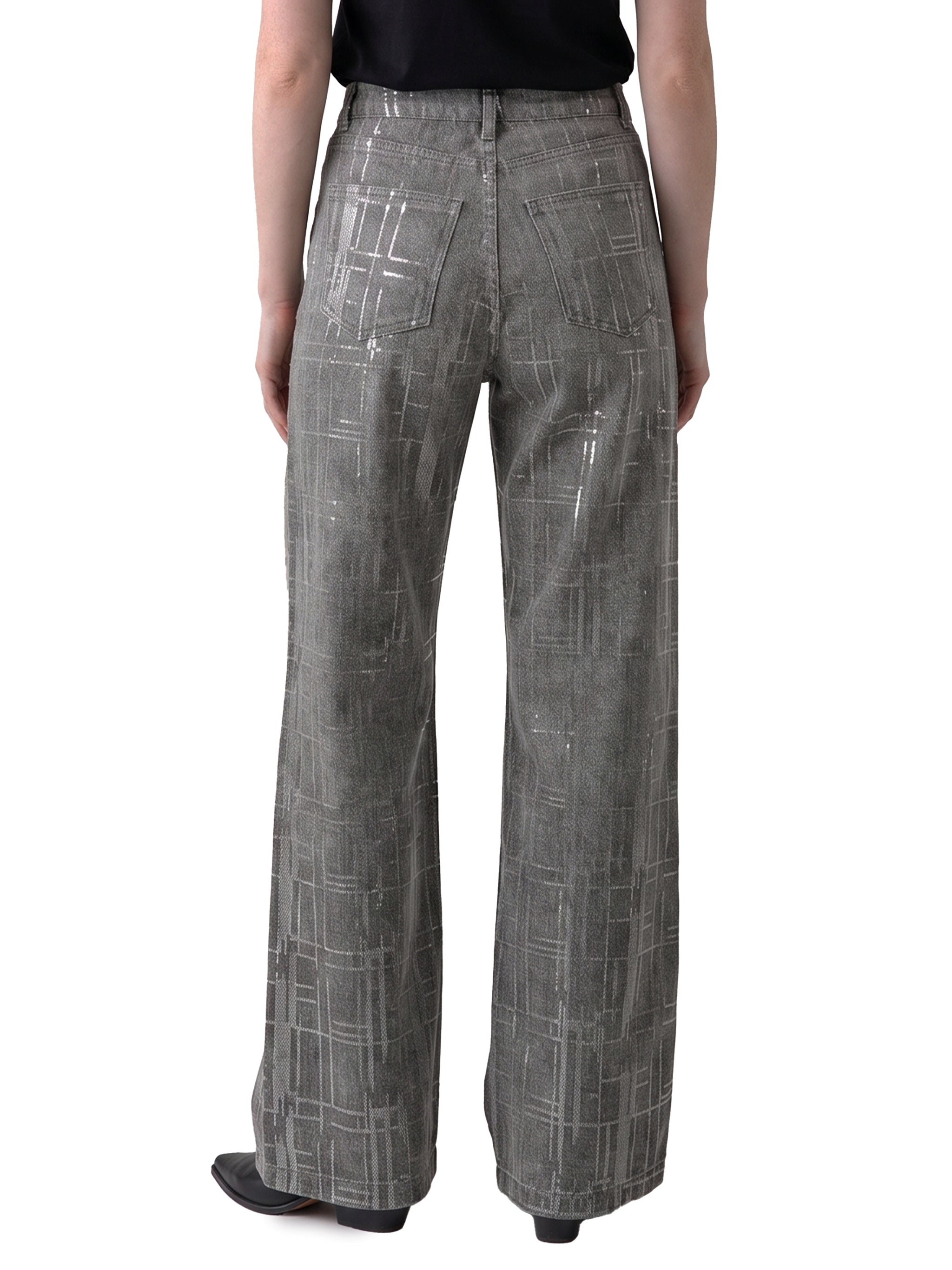 jeans with sequin embroidery