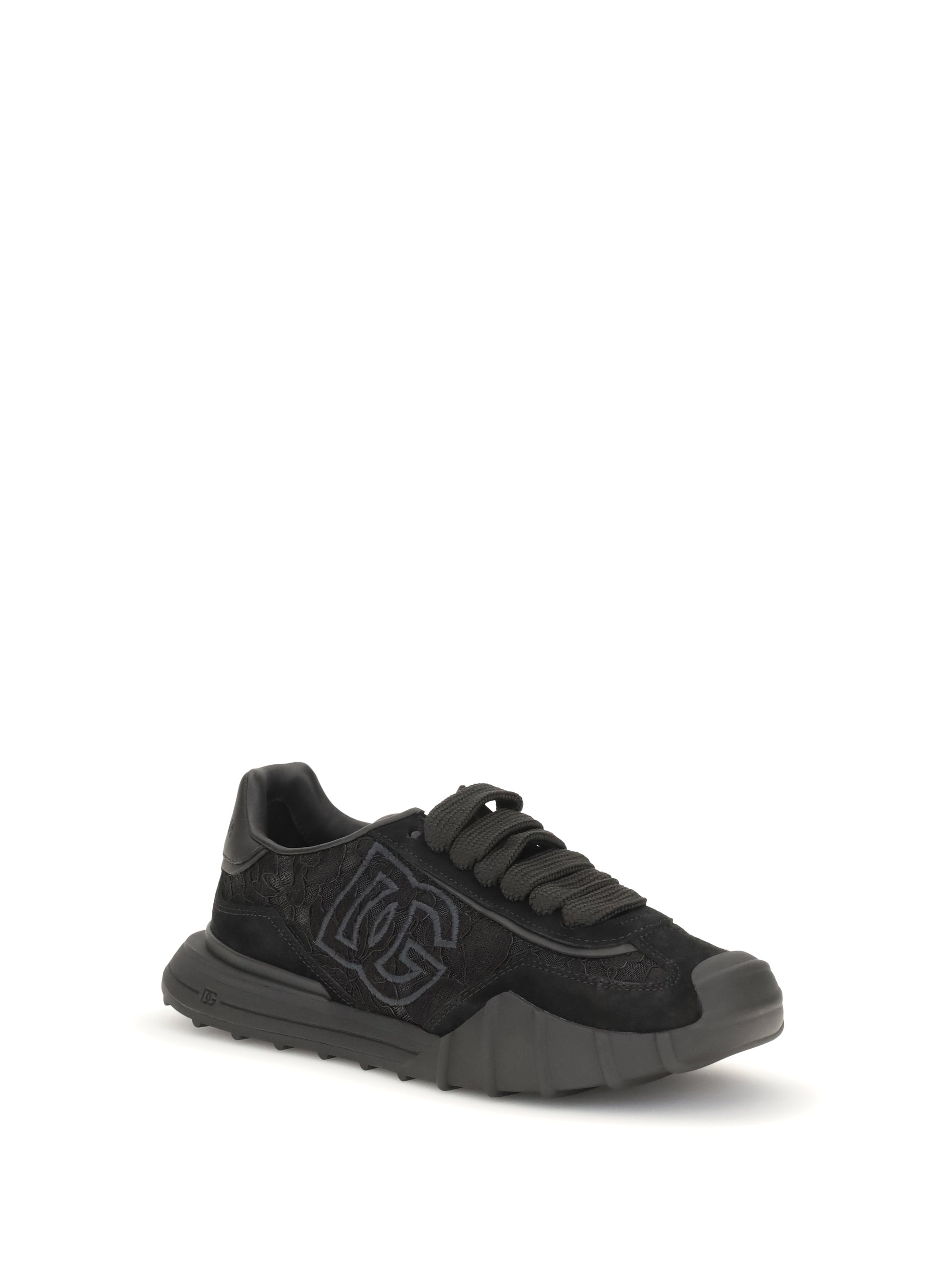 leather and lace sneakers