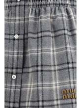 MIU MIU 38 check flannel miniskirt 