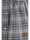 check flannel miniskirt