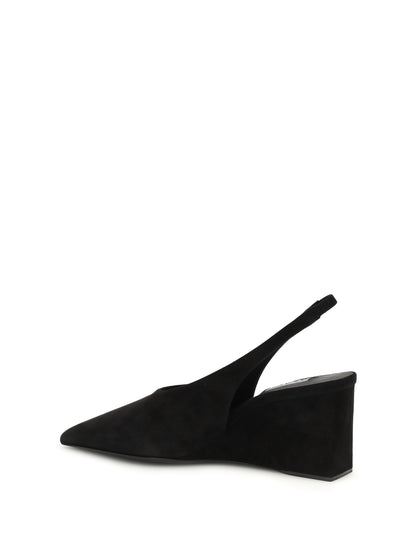 ALAIA 36 cube wedge slingback pump