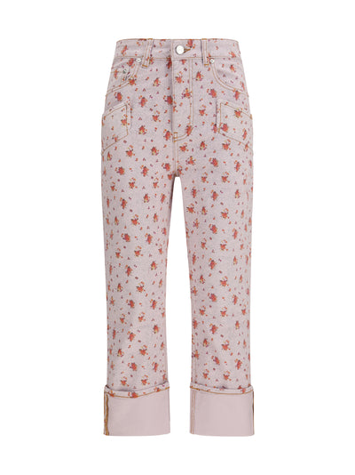 printed capri pants