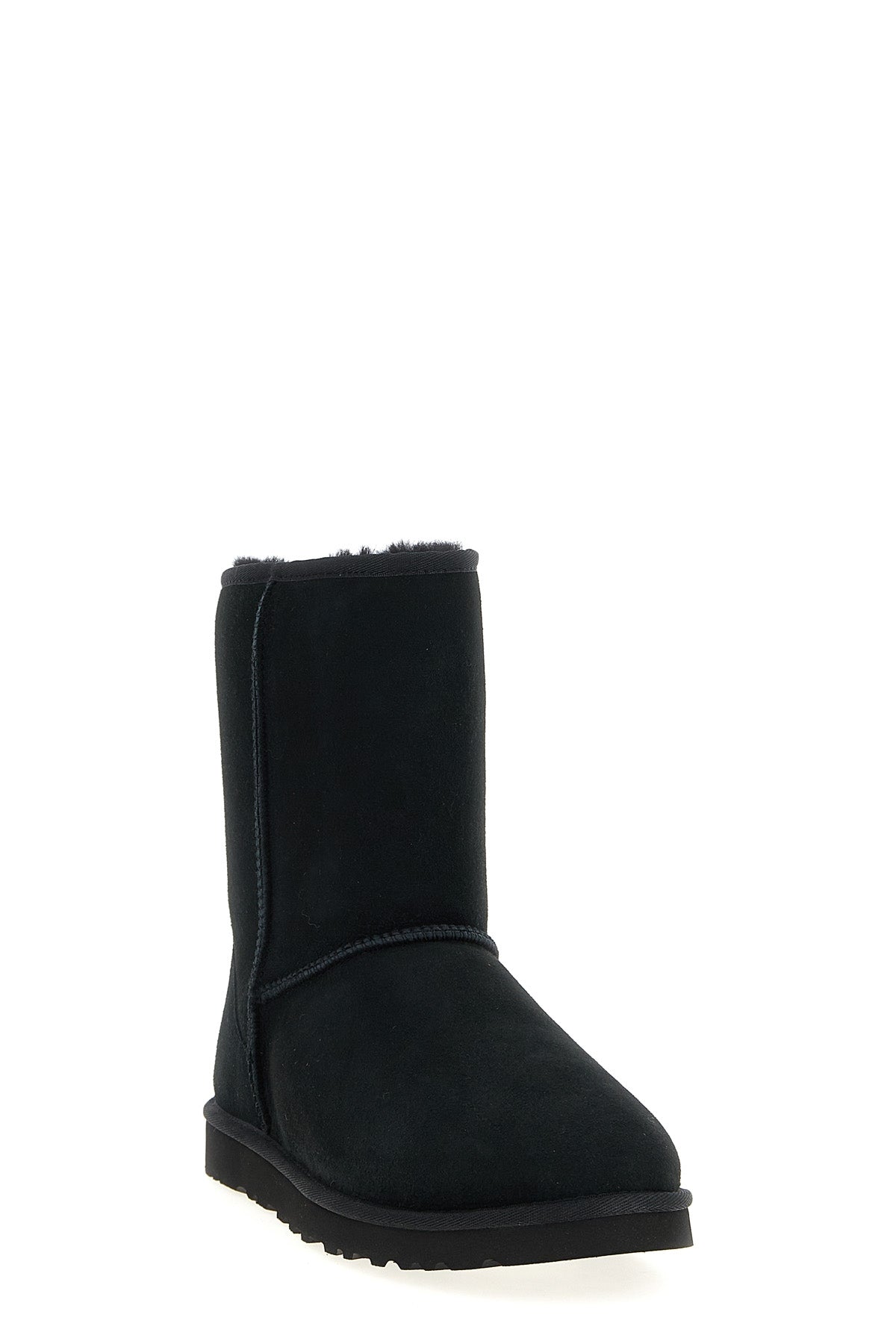classic short suede and reverse sheepskin ankle boots