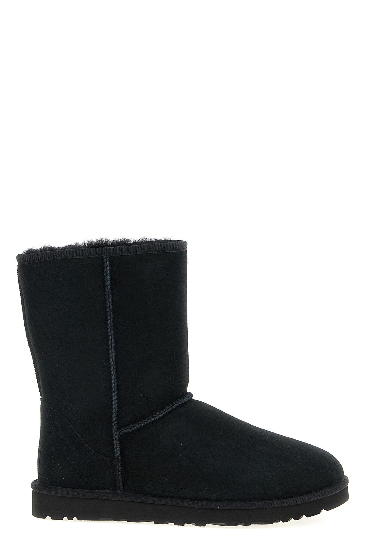 classic short suede and reverse sheepskin ankle boots